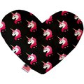 Mirage Pet Products Pretty Pink Unicorns Canvas Heart Dog Toy 6 in. 1122-CTYHT6
